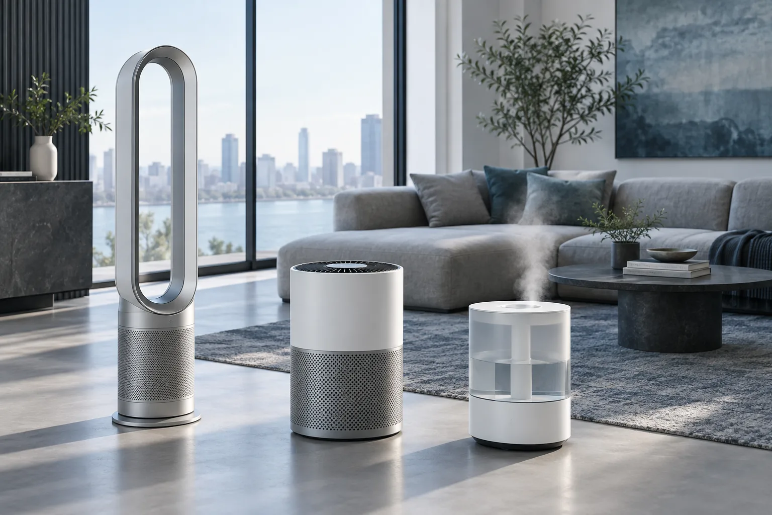 Air movement and humidity appliances in a clean business setting